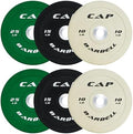CAP 2-inch Olympic Bumper Plate Weight Set | 100-370 lbs | Multiple Colors | Storage Rack Optional by CAP