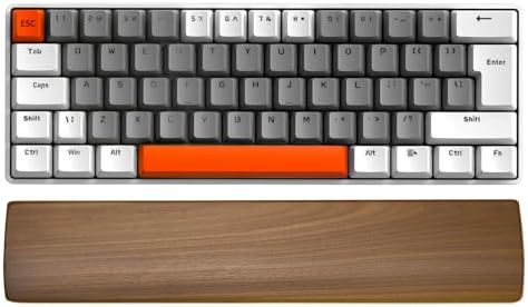 Ergonomic Wood Wrist Rest Support for 60-68 Key Mechanical Keyboard by Wislist