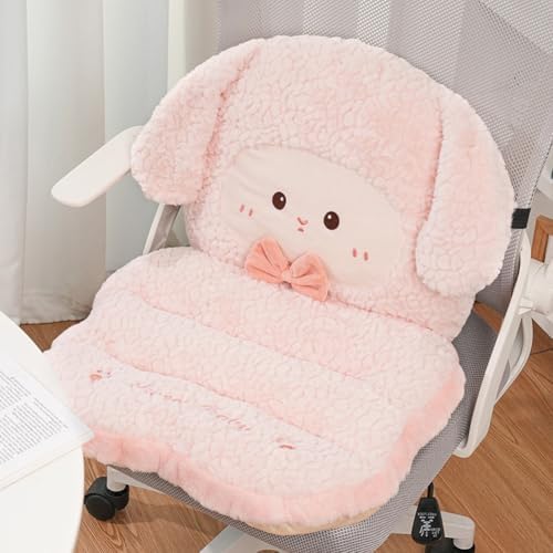 Cute Cat Chair Cushion Kawaii Dog Plush Desk Seat Cushions Soft Seat Cushions for Office Playroom Gaming Accessories Room Bedroom Decor (Pink Sheep) by GKWW