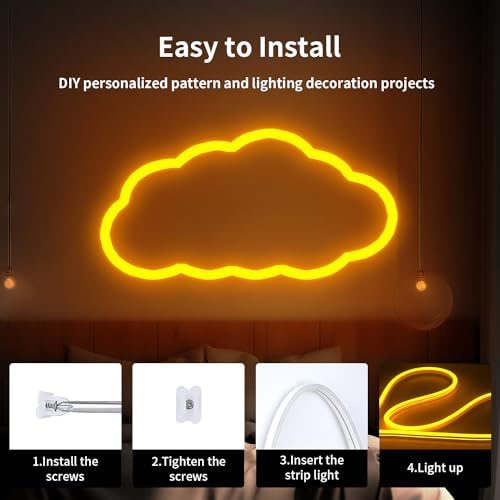 iNextStation 16.4FT 12V LED Strip Lights Yellow Neon Rope Lights (No Plug) - Image 6