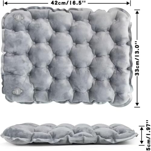 ONTYZZ Inflatable Seat Cushion Lightweight Airplane Seat Cushion | Stadium Seat Travel Cushion for Climbing Hiking Office Airplane - Image 2