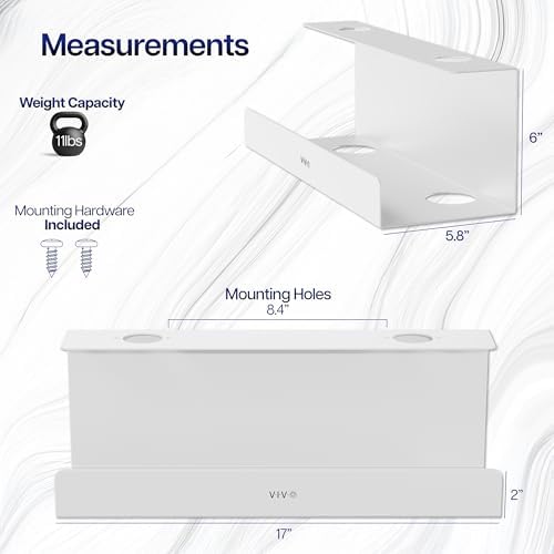 VIVO 2 Pack White 17 inch Extra Deep Cable Management Tray, DESK-AC16-2CW - Image 3
