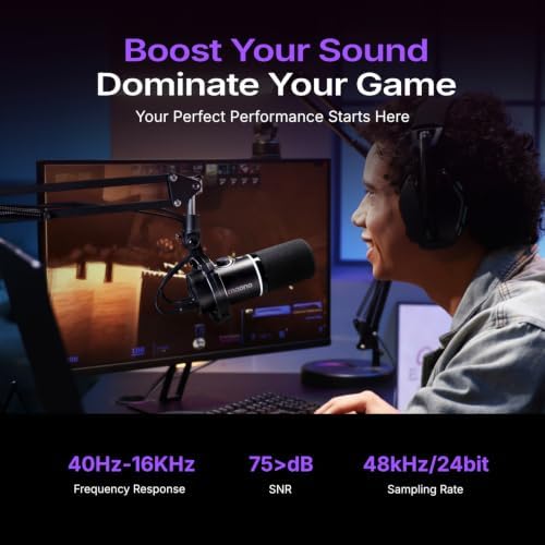 MAONO PD200XS XLR/USB Dynamic Microphone Kit, RGB Gaming Mic with Software - Image 3