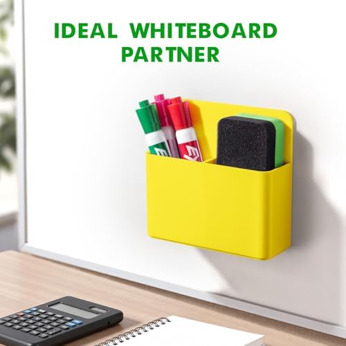 2 Pack Magnetic Pen Holder Cup for Whiteboard, Classroom Supplies - Image 4