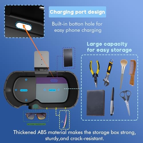Metal Clamp Desk Cup Holder with ABS Organizer & Phone Stand Charging Port - Image 2