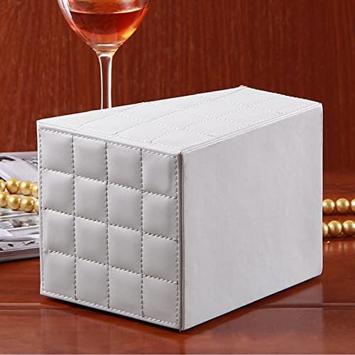 Fashionable PU Leather TV Remote Control Holder with 3 Compartments,Multifunction Desktop Organizer Holder, Media Accessory Storage & Organize Controllers (white)… - Image 6