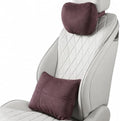2 PCS Car Pillow for Driving Seat Soft Suede Headrest Neck & Lumbar Support | Universal Fit,Pain Fatigue Relief,Comfortable Plush,Elastic Adjustable Strap,Travel Sleep,Breathable Machine Washable Cover by GoodpillowBetterdriver