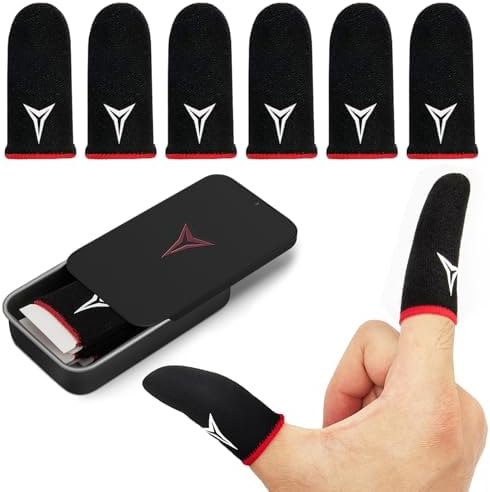 Professional Mobile Gaming Finger Sleeves with a Slide Box,6 Pack by NUOZME