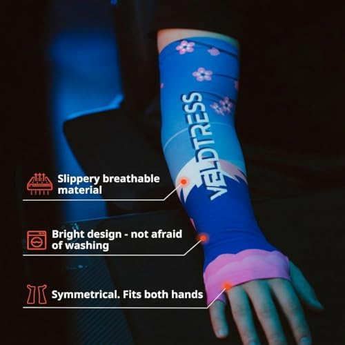 Gaming Arm Sleeve for PC Gamers - Breathable Wrist & Forearm Support, Ideal for FPS Aiming, Koi & Sakura Designs - Image 4