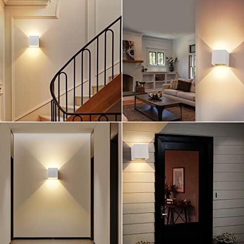 2 Pack Motion Sensor Wall Sconces, 12W 6000mAh Rechargeable Indoor LED Wall Lights, 3‑Color Adjustable Magnetic No Drill Mount Wall Lamp for Bedroom Hallway Stairway Closet, White - Image 5