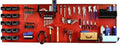 Wall Control Pegboard Organizer 8 ft Pegboard Master Workbench Kit with Red Toolboard and Black Slotted Hooks by Wall+Control
