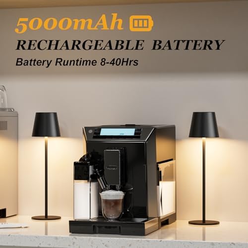 Kakanuo Black Cordless Table Lamp Rechargeable, 4 Pack Set Battery Operated - Image 5