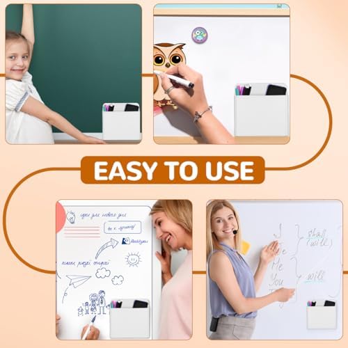 ARTIBETTER 2Pcs Suction Cup Pen Holder for Whiteboard Storage Organizer for Pens Markers Erasers for Classroom and Office Use Tidy Up Your Space - Image 5