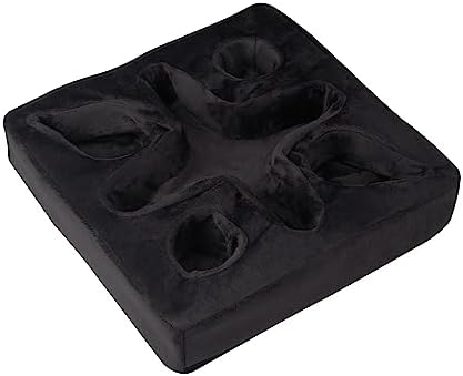 Couch and Bed Cup Holder Pillow, Sofa Refreshment Tray for Drinks/Remote Control/Snacks Holder (Black) - Image 2