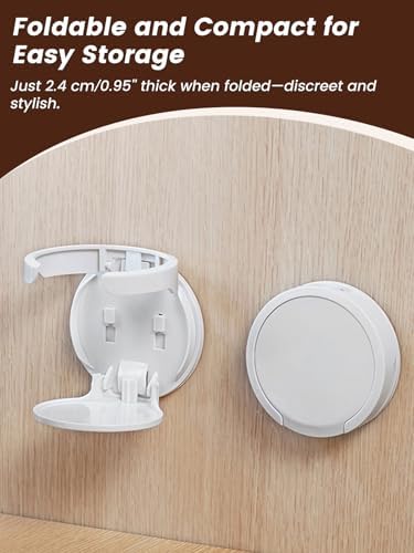 2-Pack Cup Holder for Desk, Clamp On Mug Holder, Universal Coffee Cup Holder Organizer for Gaming Desk, Office, Bedside, Countertop (White) - Image 5