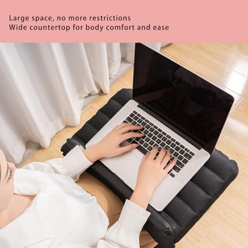 Yosoo Health Gear Inflatable Laptop Desk, Water Defence Portable Gaming Pillow for Lap, Travel Pillow Desk for Working Reading Bed Sofa 56x36 cm - Image 5