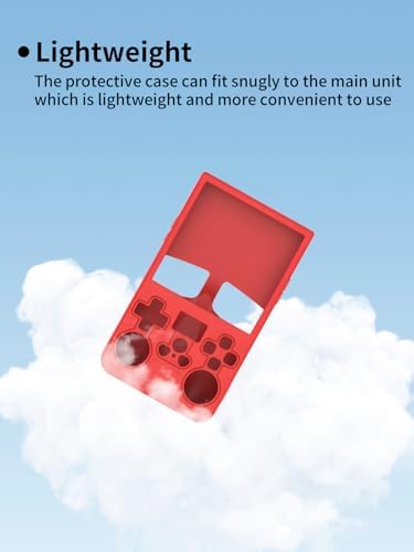 Case for R36MAX Retro Handheld Game Console, Sillence Material,Shock-Absorbing and Anti Drop Protection Soft Shell,RED. - Image 6