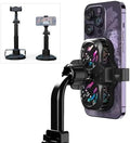 Cell Phone Stand with Phone Cooler, Height Adjustable Desktop Cell Phone Stand with Cooling Fan for Live Streaming, Compatible with All iPhone Android Phones by LiuBaiWuQuStars