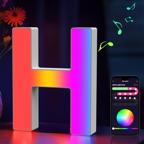 Light Up Letters Marquee Letter LED Lights Music Sync RGB Color Changing by MeRGB