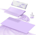Ospelelf Keyboard Wrist Rest Stand Pad and Ergonomic Mouse Pad Set with Large Mousepad, Memory Foam Comfort, Premium Office Desk Accessories for Pain Relief, Purple by OspelelfOfficeSupplies