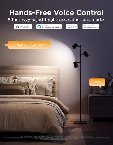 Govee Tree Floor Lamp with 3 Rotatable Lights, Compatible with Matter - Image 5