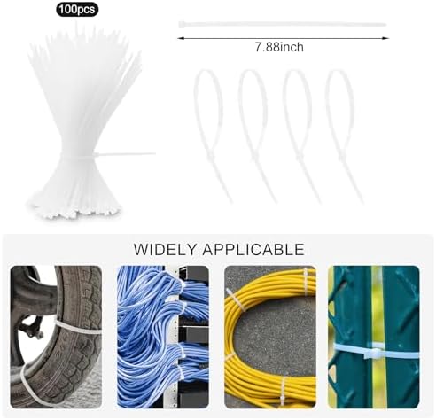 137PCS Cable Management Kit 4 Cable Sleeve Split 100 Cable Zip Ties 10 Cable Clips 15 Adhesive Wall Cable Tie 10 Cable Zip Tie for TV Computer Office Home Under Desk - Image 5