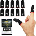 10 PCS Red Edge Mobile Phone Gaming Finger Sleeves Gloves by NUOZME