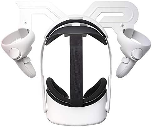 VR Headset and Controller Wall Mount Storage Stand Hook Compatible for Meta Quest 3 / Quest 2 / Pro / 1, PSVR 2, Pico 4, Rift S, Hp Reverb G2, HTC Vive, Valve Index, PS VR (White) by SINWEVR