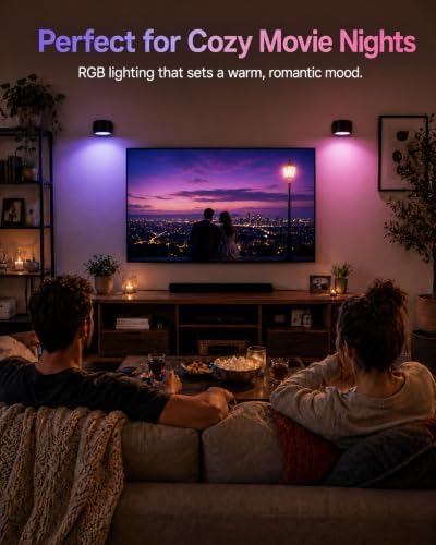 Rechargeable RGB Wall Sconces with Remote, Dimmable 360° Lights - Image 5