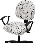 Smiry Stretch Printed Office Computer Desk Chair Covers for Seat & Backrest | Stretch Fit, Soft Fabric Universal Washable Removable, Anti-Dust Rotating Chair Slipcovers Protector by Smiry