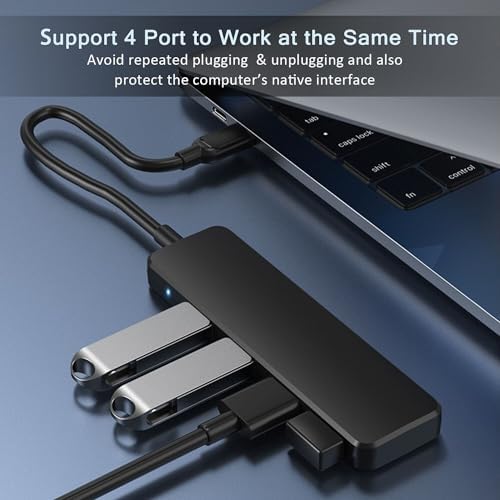 USB Hub, VIENON 4-Port USB 3.0 Hub USB Splitter USB Expander for Laptop, Xbox, PS4/5, Flash Drive, HDD, Console, Printer, Camera,Keyborad, Mouse-3.3ft - Image 2