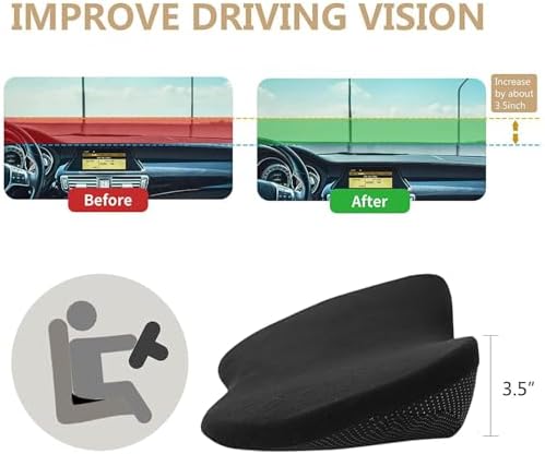 Livtribe Car Seat Cushion, Comfortable Wedge Seat Cushions for Long Driving | Memory Foam Seat Pad for Sciatica & Back Pain Relief, Road Trip Essentials for Driver, Breathable Mesh Cover, Non-Slip Bottom - Image 5