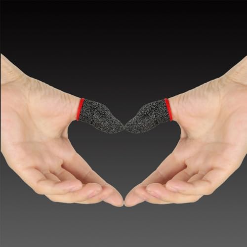 10 Pack Gaming Finger Sleeves, 0.3mm Silver Fiber dedales Gamer, Smooth Operation, Anti-Sweat, Extremely Thin,Maximum Touch Response,Comfortable fit, Fit Mobile Phone Tablet Devices - Image 6
