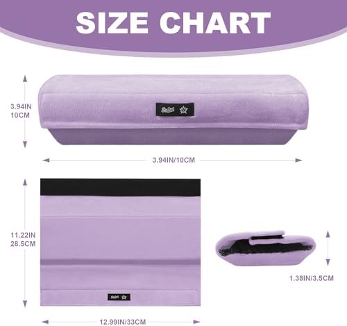 SPRING SEAON Wheelchair Accessories Armrest Covers, Memory Foam Pads, Pair | Short Plush Surface, Non-slip Bottom, Washable Covers, Wide Hook-and-loop Straps, For Transport, Office, And Gaming Chairs - Image 4