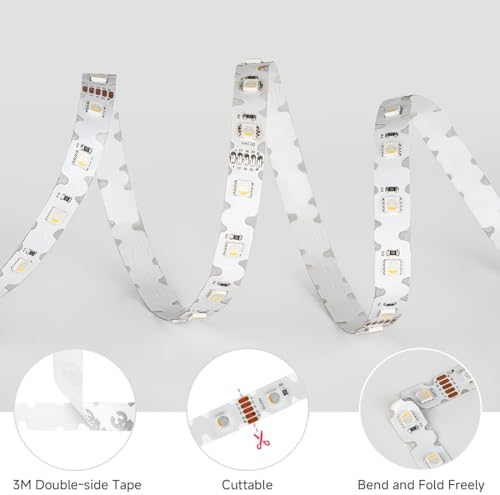 BTF-LIGHTING S Shaped Design RGB+6000K 24V 9.8ft 144LEDs RGBW LED Strip - Image 7