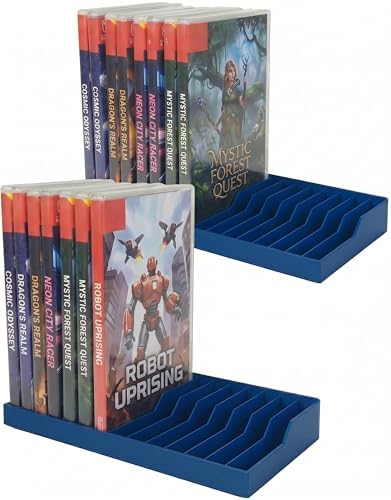 2-Pack 16-Game Case Holders for Nintendo Switch, 32 Cases, Blue by WEIMINLI