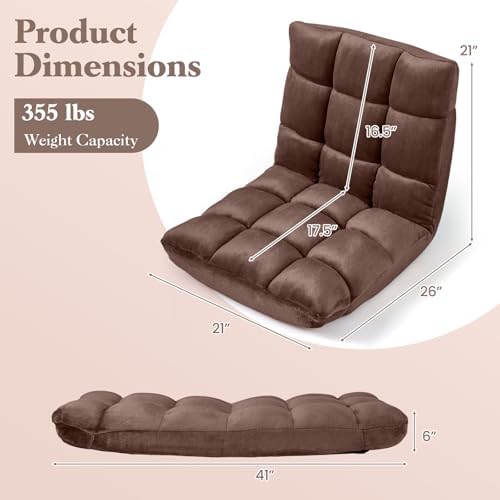 COSTWAY Floor Chair, Video Gaming Chairs with Back Support - Image 3