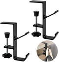 Desk Mount Bag Holder Hook Clamp-On Backpack Hanger Portable Desk Mount Headphones Holder Reduce Desk Clutter for Table Desk, Under Counter (Black, 2Pcs) by Zolunu