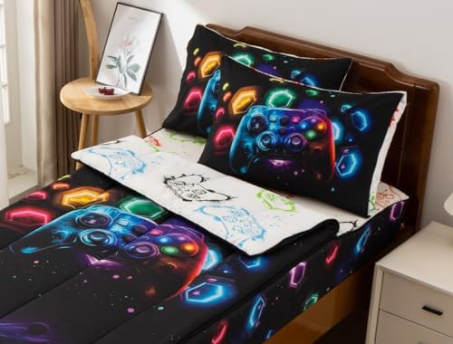 A Nice Night Kids Game Console Zipper Bedding Set, Twin for Kids - Image 2