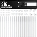 EVEO Cord Hider - 300” Cord Cover Wall Cable Hider, Cable Concealer, Wire Hiders for TV on Wall. Cable Management, Cord Hider Cable Raceway Wire Covers for Cords (White, Large) by EVEO