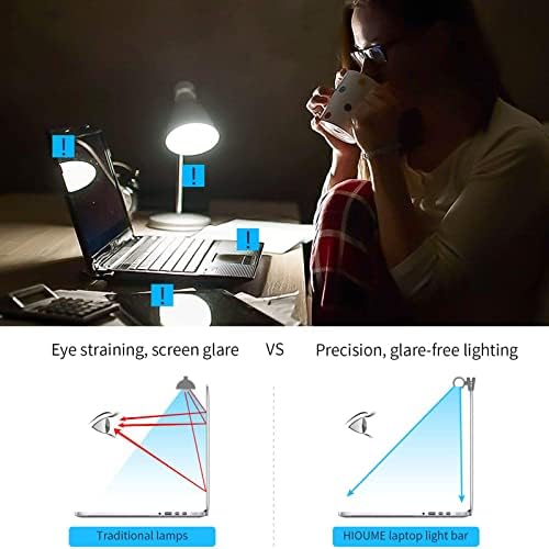 Laptop Monitor Light Bar Reading LED Laptop Keyboard 3 Color Temperature Modes USB Light LED Computer Monitor Light with USB Powered for Work and Office Eye Health Care Portable for Travel - Image 3