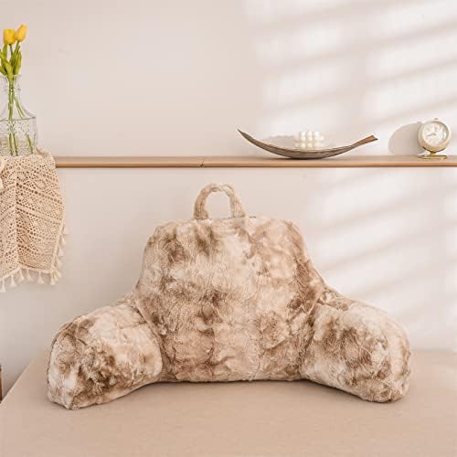 A Nice Night Khaki Reading Pillow, 17" Bed Wedge Pillows with Arms, M - Image 3