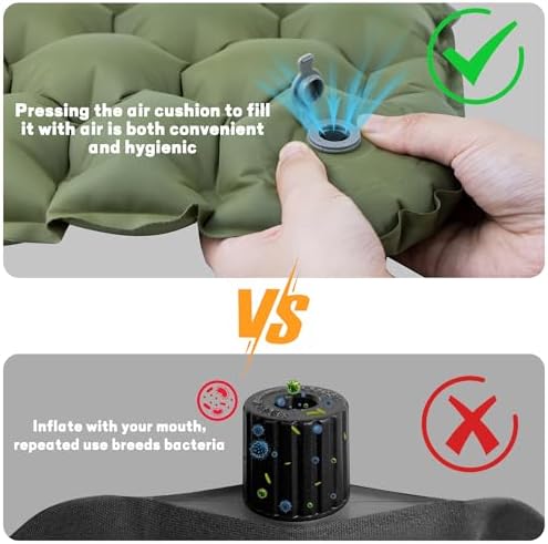 ONTYZZ Inflatable Seat Cushion Lightweight Airplane Seat Cushion | Stadium Seat Travel Cushion for Climbing Hiking Office Airplane - Image 5
