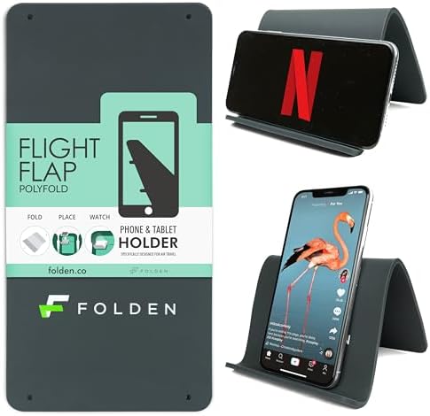 Flight Flap Airplane Phone Holder - Foldable Phone Stand for Plane Travel by FlightFlapbyFolden