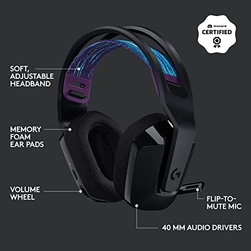 Logitech G535 Lightspeed Wireless Gaming Headset + Yeti GX Dynamic RGB Gaming Microphone with LIGHTSYNC, USB Mic - Black - Image 2