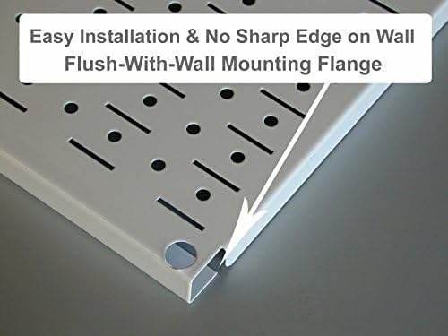 Wall Control Pegboard Rack Garage Storage Galvanized Steel Horizontal Peg Board Pack - Two 32-Inch x 16-Inch Shiny Metallic Metal WallBoard Tool Organization Panels - Image 6
