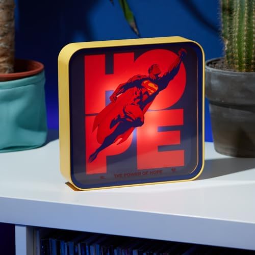 Numskull Official Superman 2025 Acrylic Logo Desk Lamp Wall Light for Bedroom, Office, Home, Study, Work - for Fans of Collectible DC Comics Merchandise - Image 5