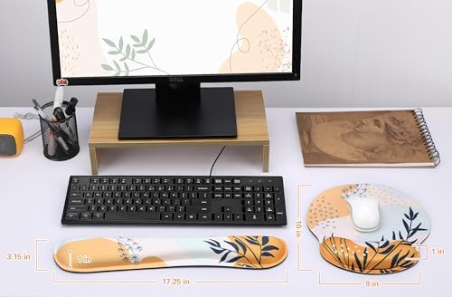 Mouse Pad and Keyboard Wrist Rest - Colorful Wrist Rest for Computer, Ergonomic Mouse Pad & Keyboard Pad, Memory Foam Wrist Support for Comfy Typing - Image 6
