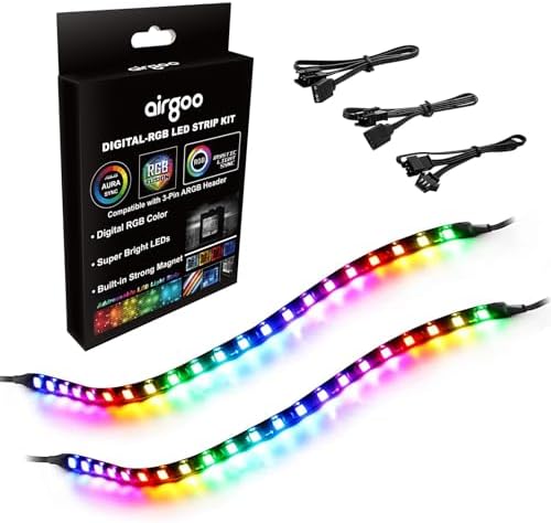 airgoo Addressable RGB PC LED Strip ARGB 5V 3-Pin Light Strip by airgoo