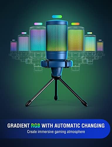 FIFINE AmpliGame A6VB USB Condenser Gaming Mic with RGB for PS5 Streaming - Image 4